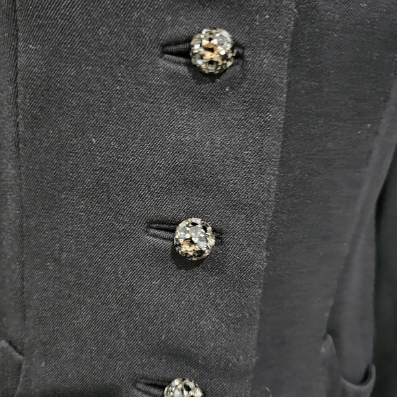 Vintage 40s 50s BEN ZUCKERMAN Women Black Wool Cropped Jacket S/M - Picture 9 of 12